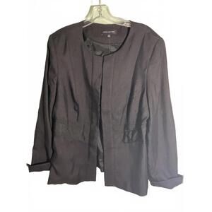 Jones New York Chic Linen Black Blazer - Lightweight Layering Jacket